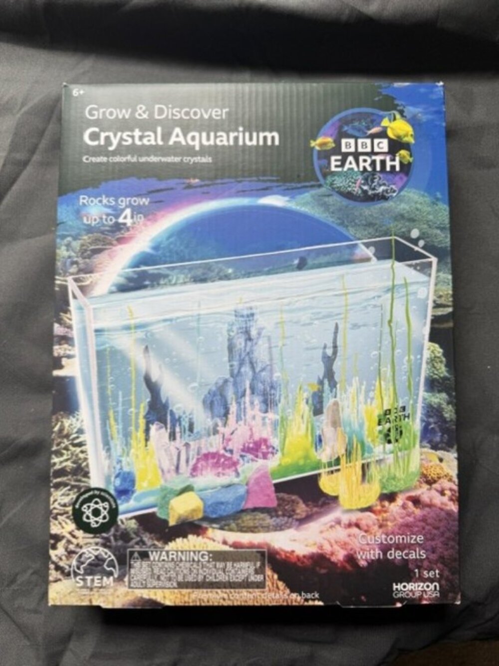BBC Earth Grow & Discover Crystal Aquarium STEM Science Kit 6+ Perfect for Kids